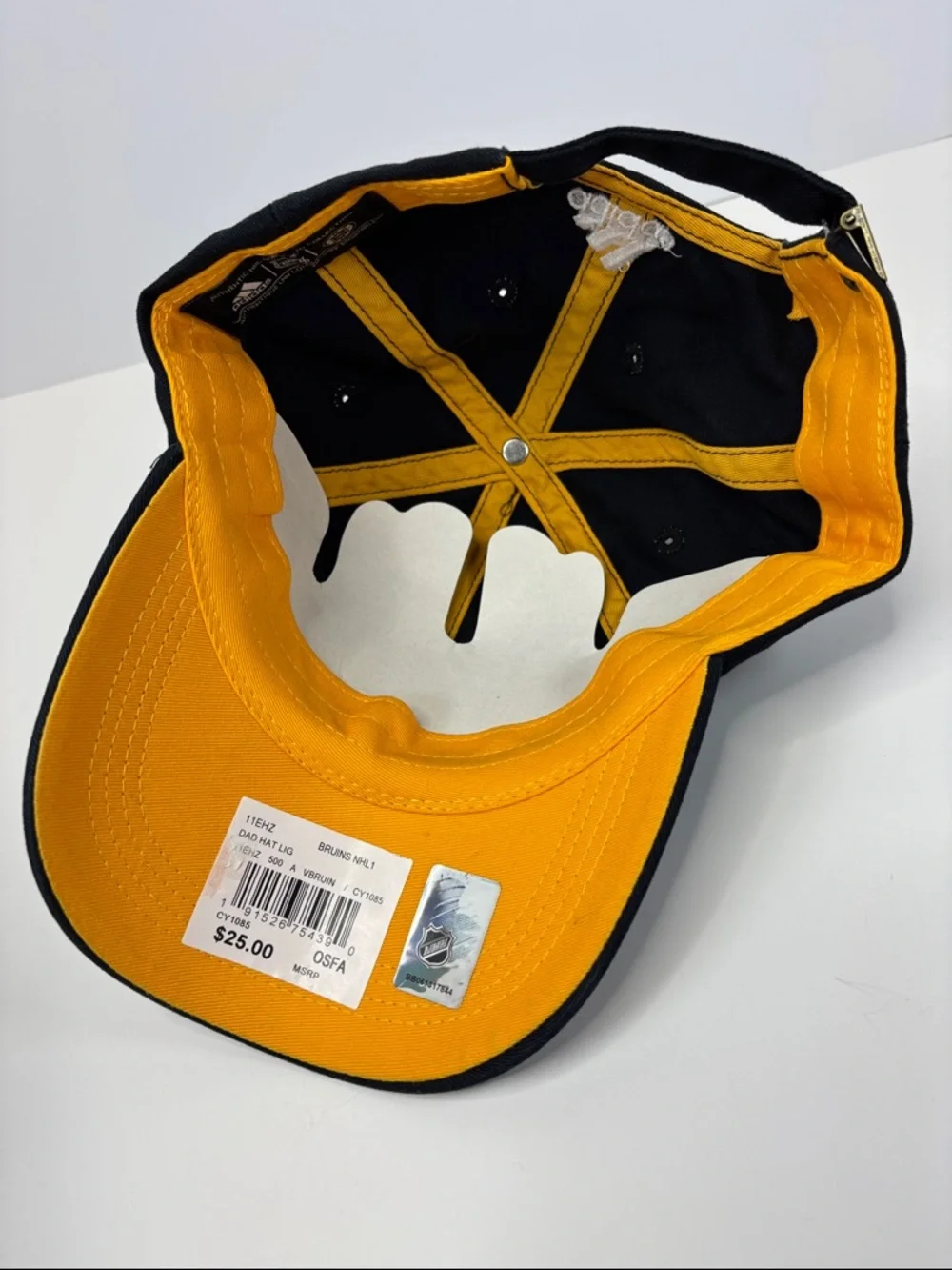 Boston Bruins Hat Cap Adidas NHL Adjustable Unstructured Slouch Black Dad Hat